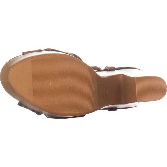 American Rag Womens Jamie Printed Strappy Platforms Brown 7 Medium (B,M) - Picture 6 of 6